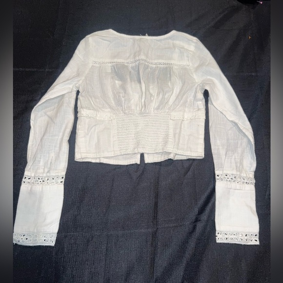 Free People Joi Eyelet crop top Blouse - Picture 12 of 14